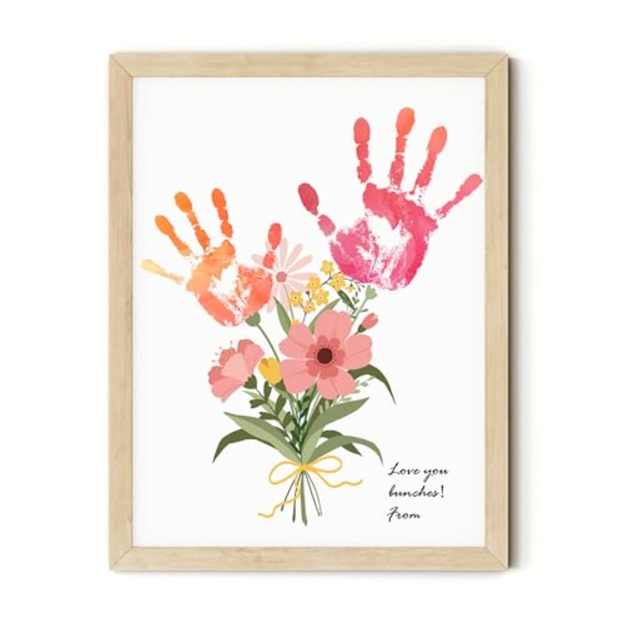 Art Craft & Architecture - Flower Bouquet Handprint Art Craft DIY