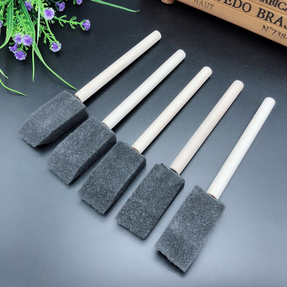 Art And Craft With Paint - 10Pack Paint Sponge Brush Beveled End