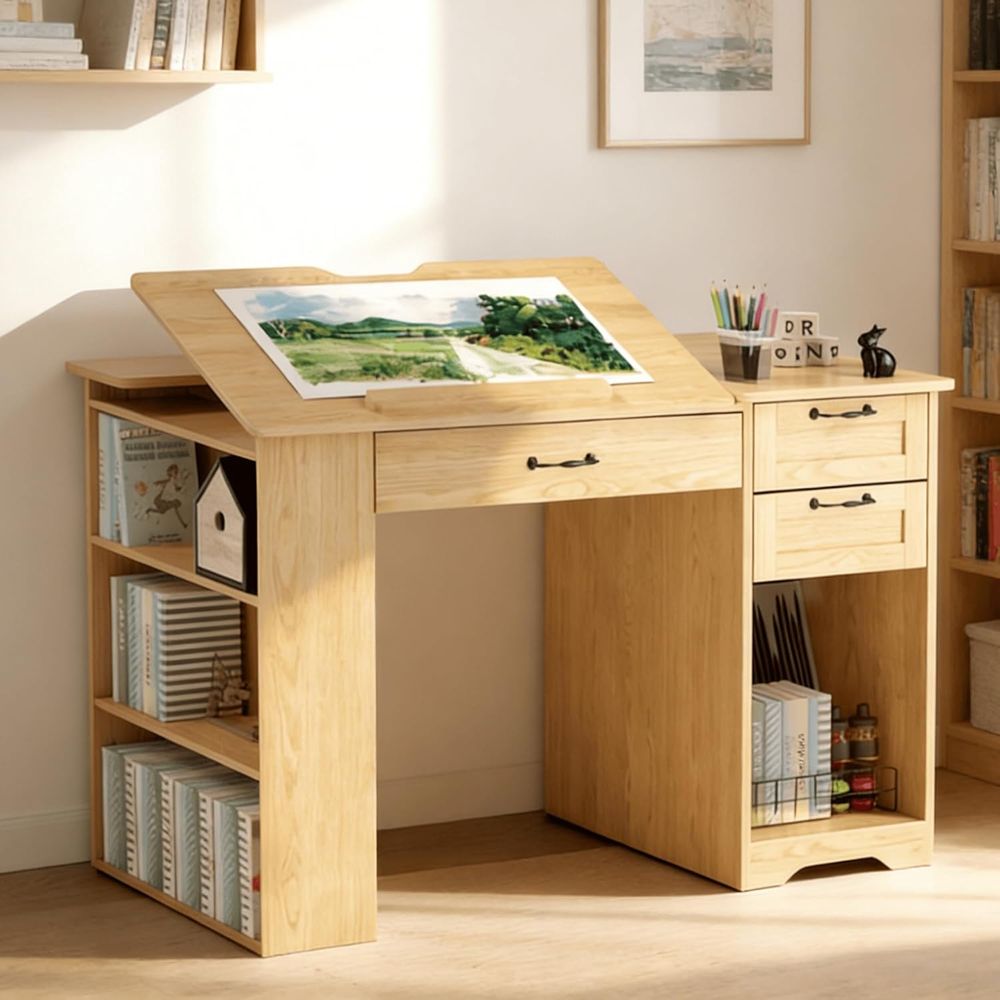 Art & Craft Teacher Vacancy - Adjustable Desk with Storage, Open Shelves,