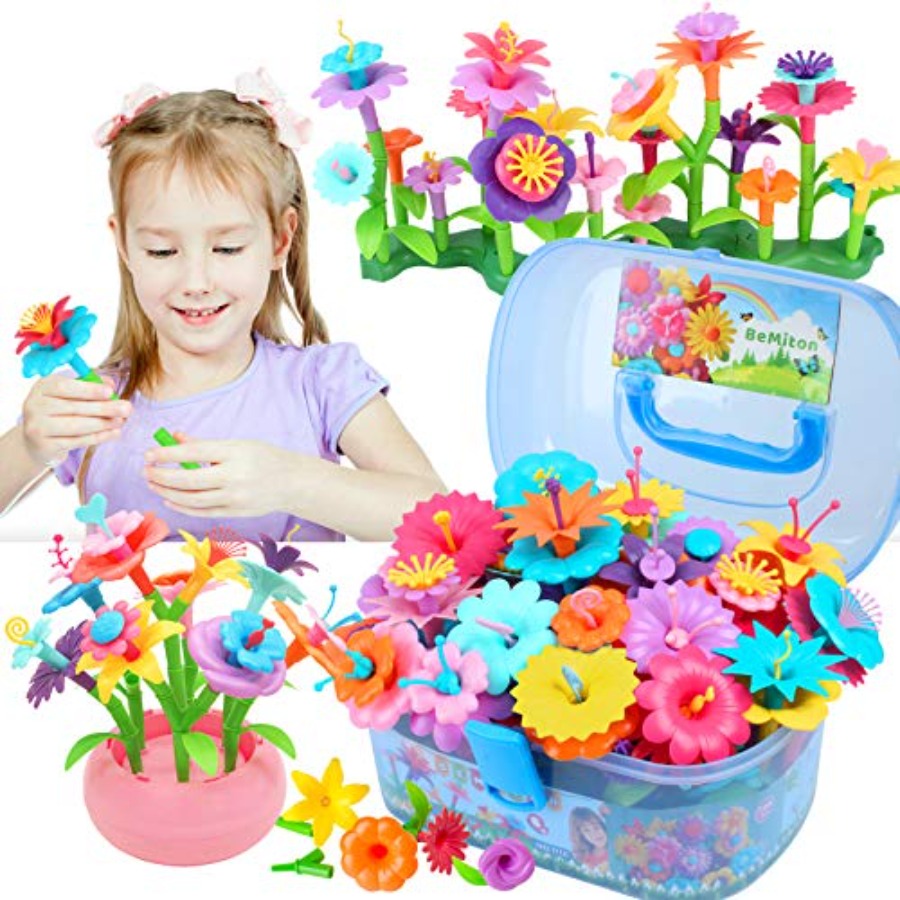 Art Craft Toddlers - Flower Building Toy Set for Girls