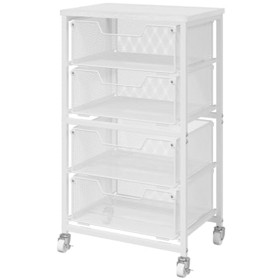 Art Craft & Architecture - 4-Drawer Rolling Storage Cart with Drawers