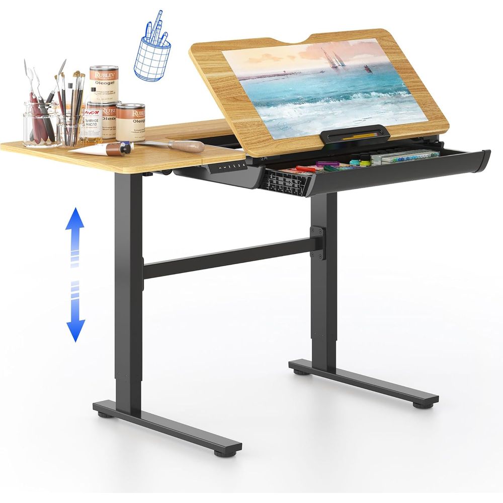 Art & Craft Teacher Vacancy - Adjustable Height Electric Standing Desk, 47.2x23.6,