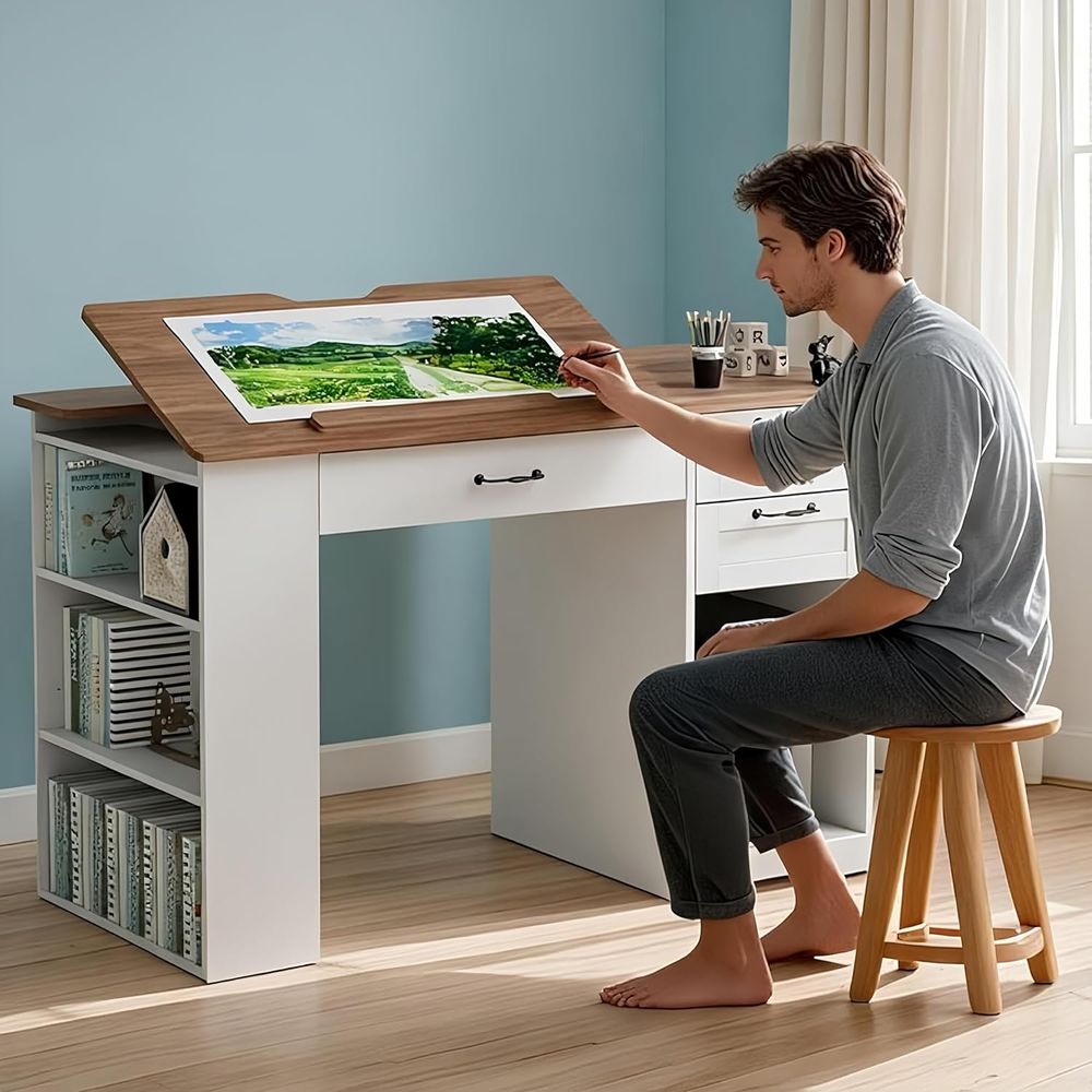 Art & Craft Teacher Vacancy - Adjustable Desk with Storage and Open