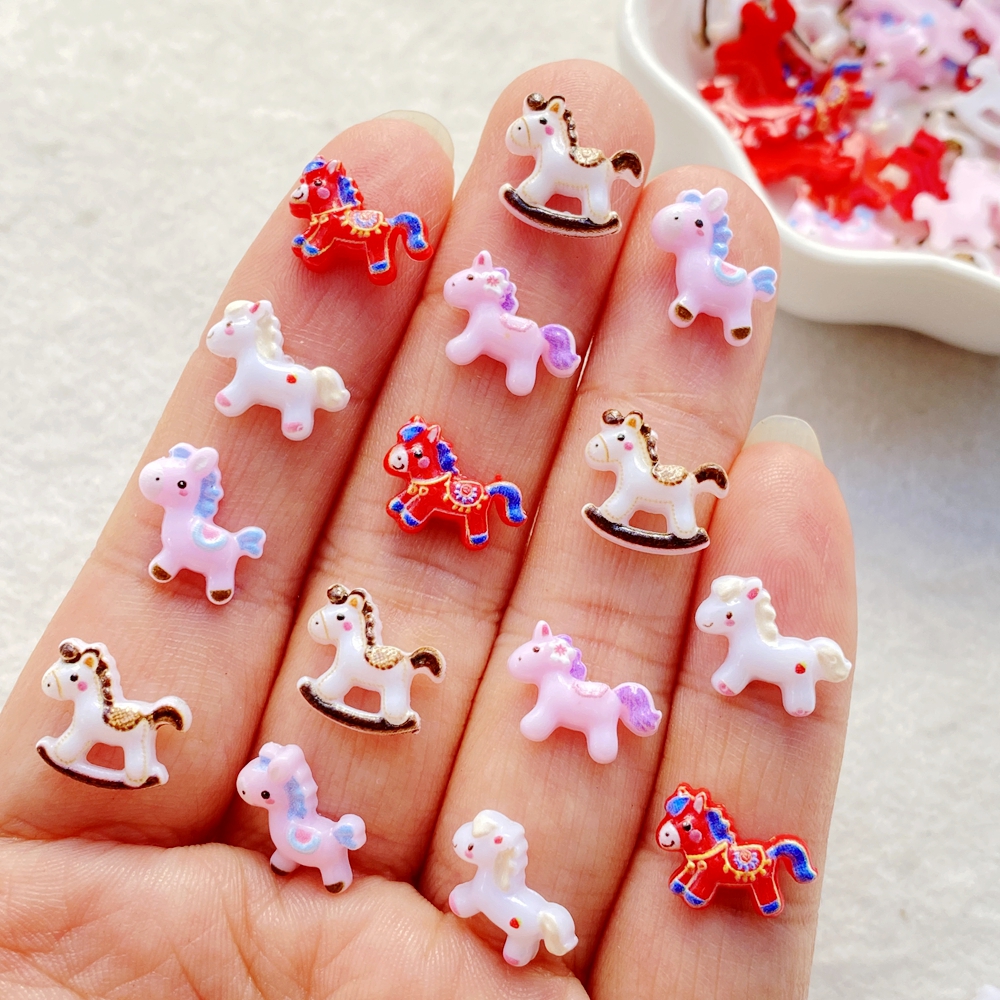 Art Craft Horse - 50PCS Cute Mini Cartoon unicorn horse