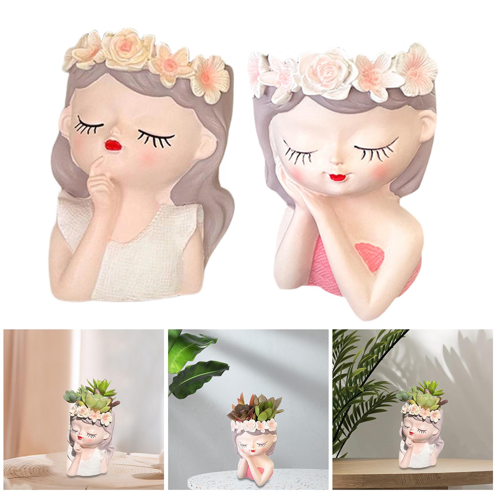 Art Craft Restaurant - Fairy Head Flower Pot Art Crafts