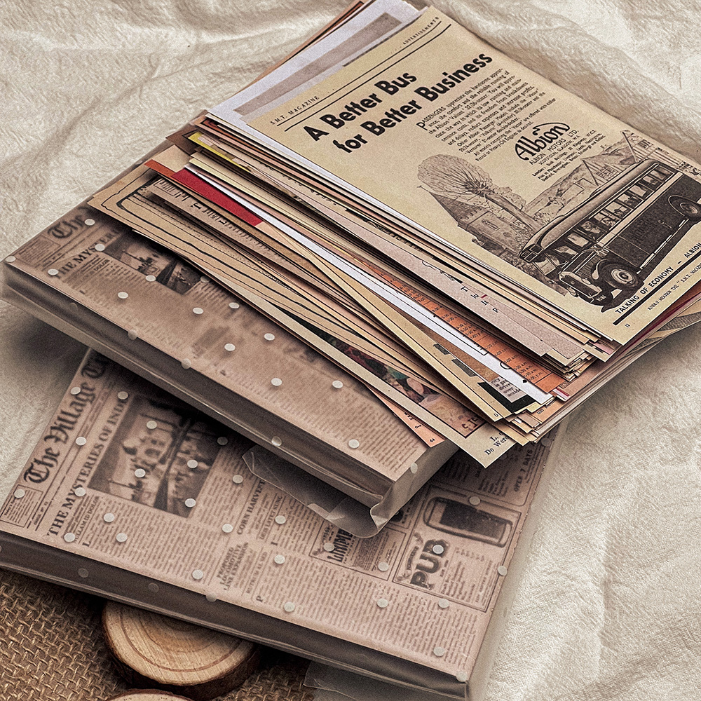 Art Craft Birthday Party - 118Pcs Vintage Old Newspaper Craft Paper
