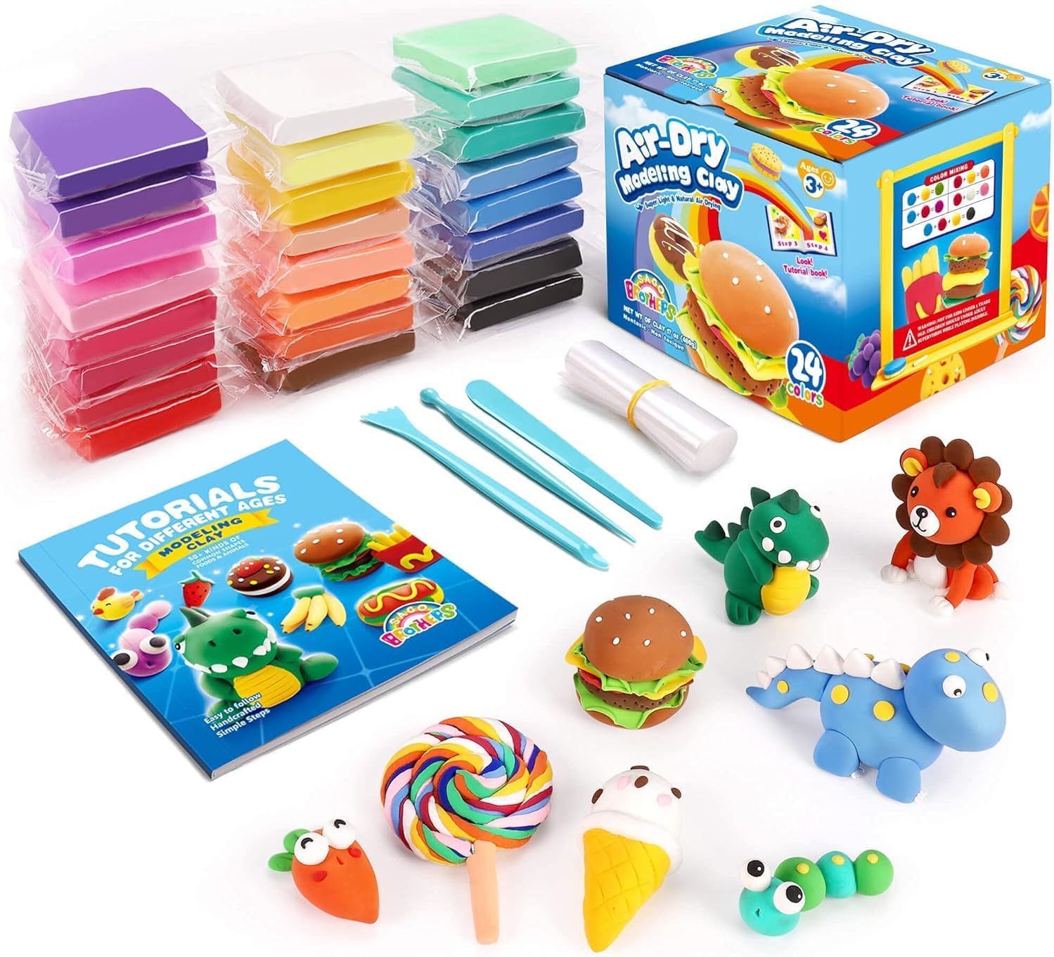 Art Craft & Architecture - 24 Colors Air Dry Clay Kit