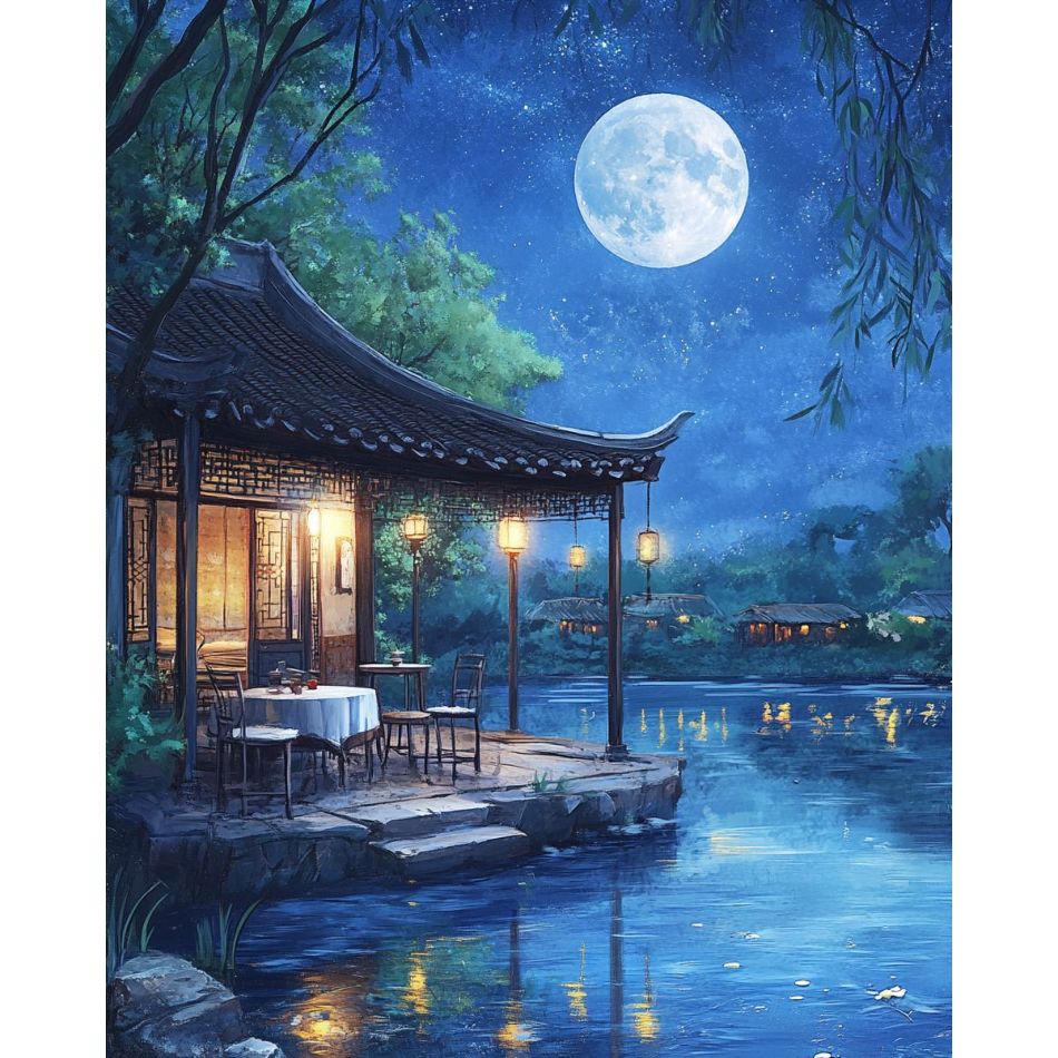 Art Craft Restaurant - RUOPOTY Night Restaurant Diamond Painting Kit
