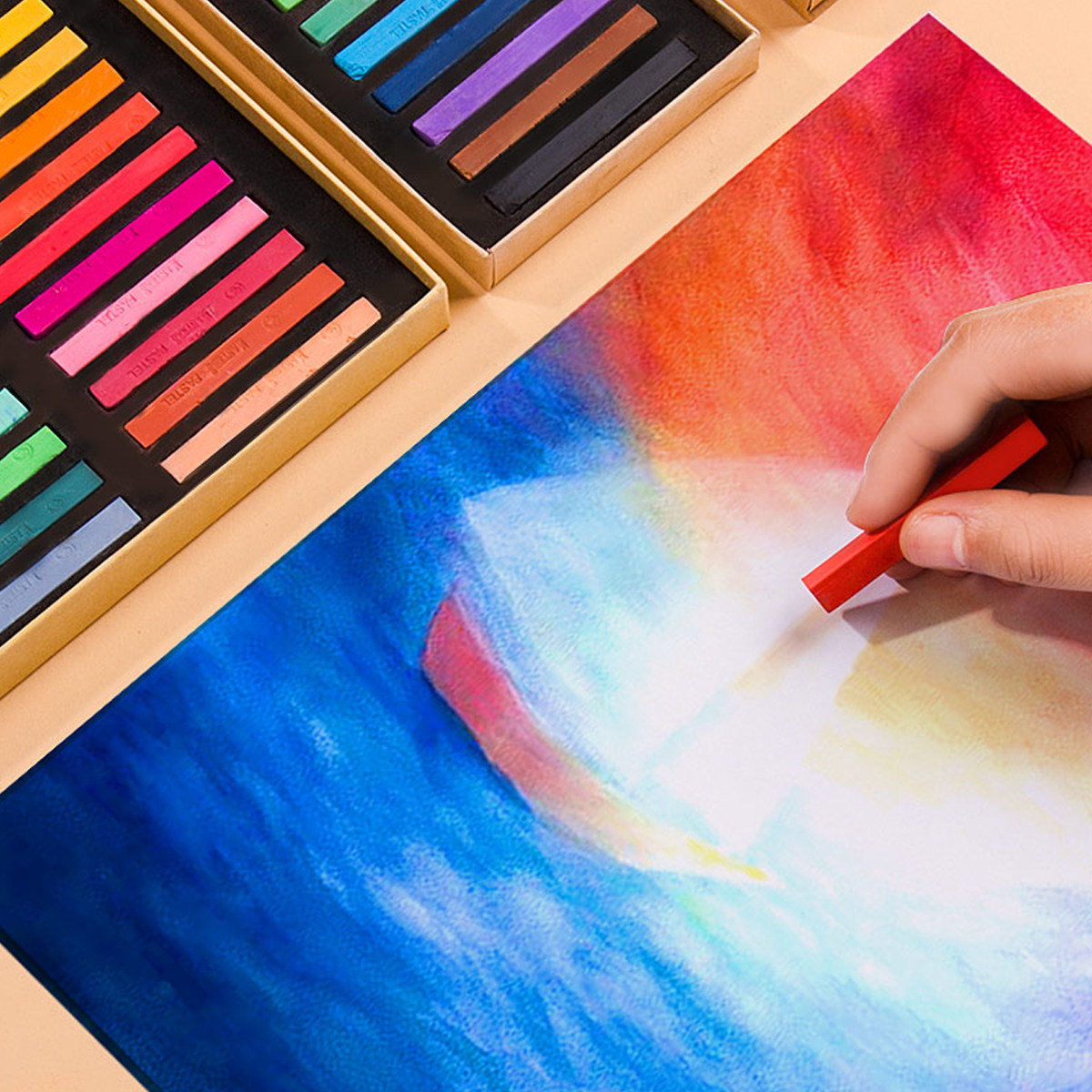 Chalk Pastel Set - 12Pcs Premium Oil Pastel Chalks Set
