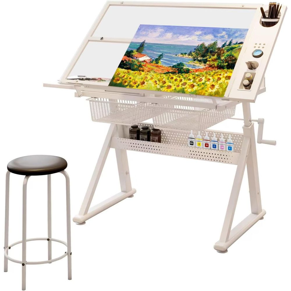 Art & Craft Teacher Vacancy - Adjustable Art Desk with Tempered Glass