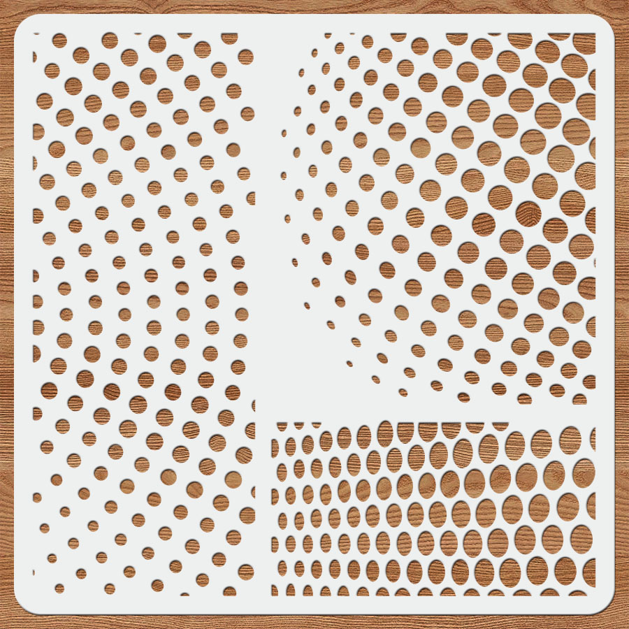 Art Craft Template - 1PC Halftone Dot Stencil – 11.8x11.8