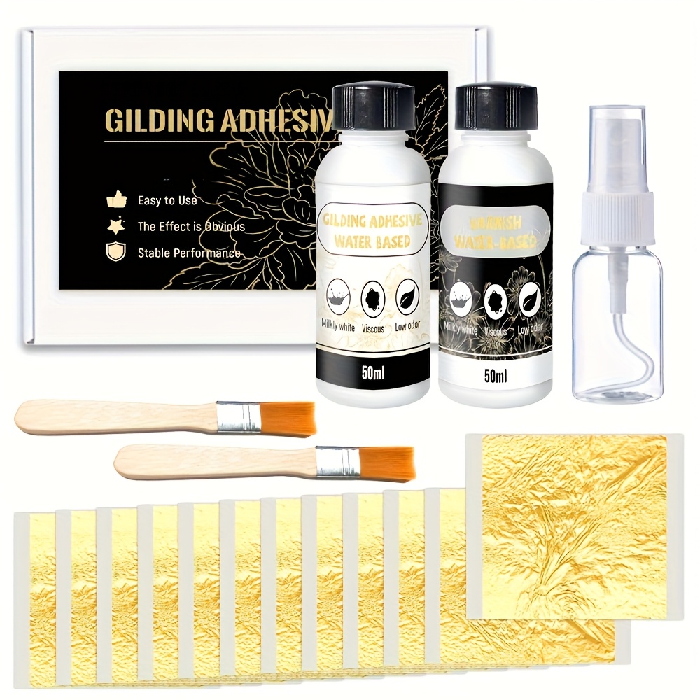 Art Craft Using Leaves - 50ml+50ml Golden Leaf Glue, prevents oxidation,