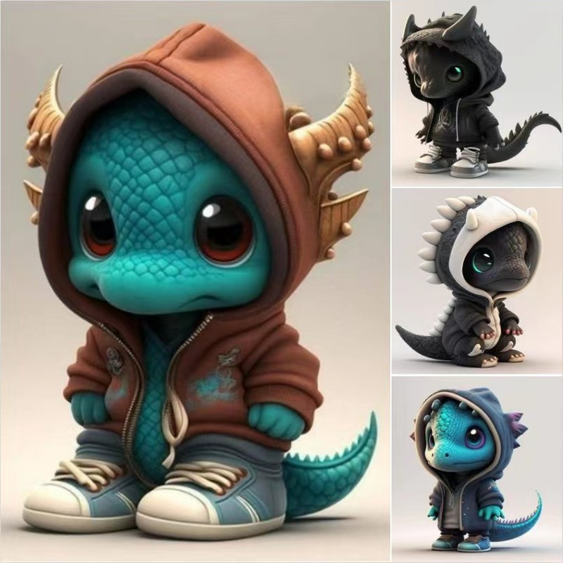 Dinosaur And Craft - Halloween Decorative Dinosaur Elf Cute Figurine