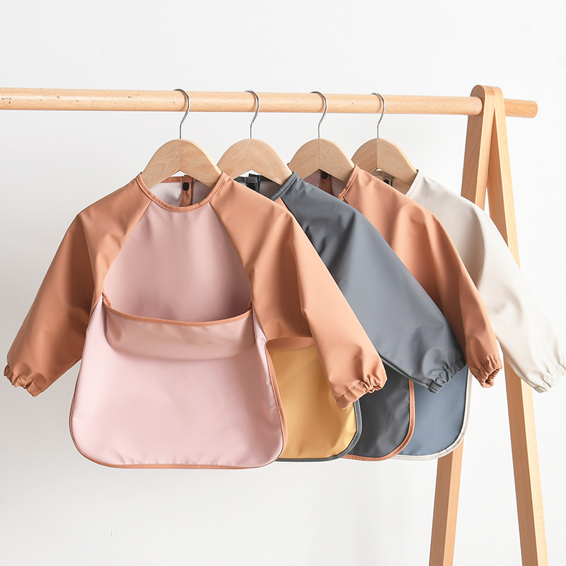 Kids Baby Long Sleeved PU Bibs - đánh giá và giá Art Craft Toddlers