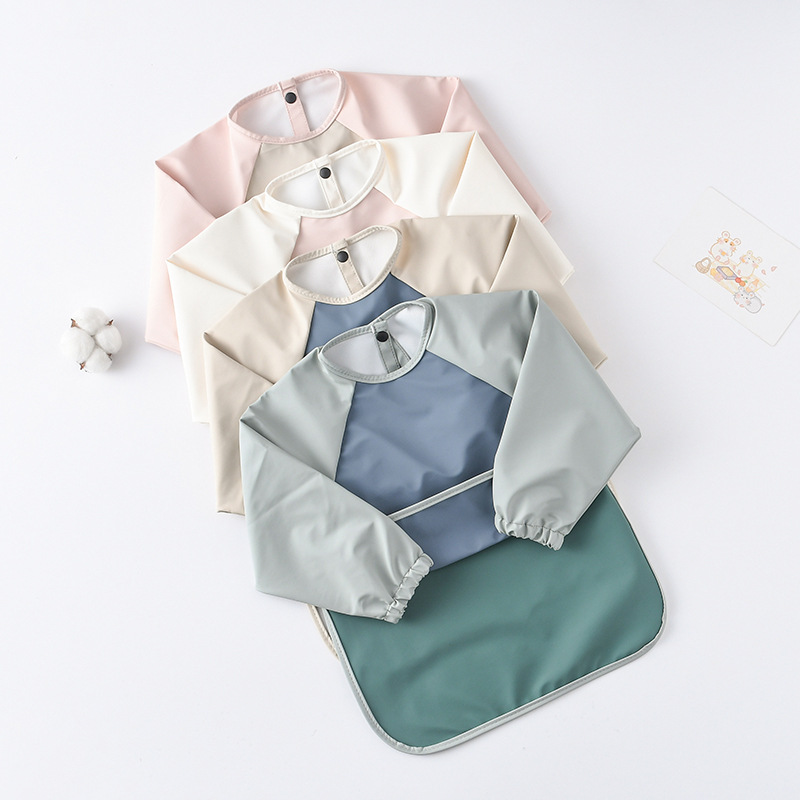 Kids Baby Long Sleeved PU Bibs - đánh giá và giá Art Craft Toddlers