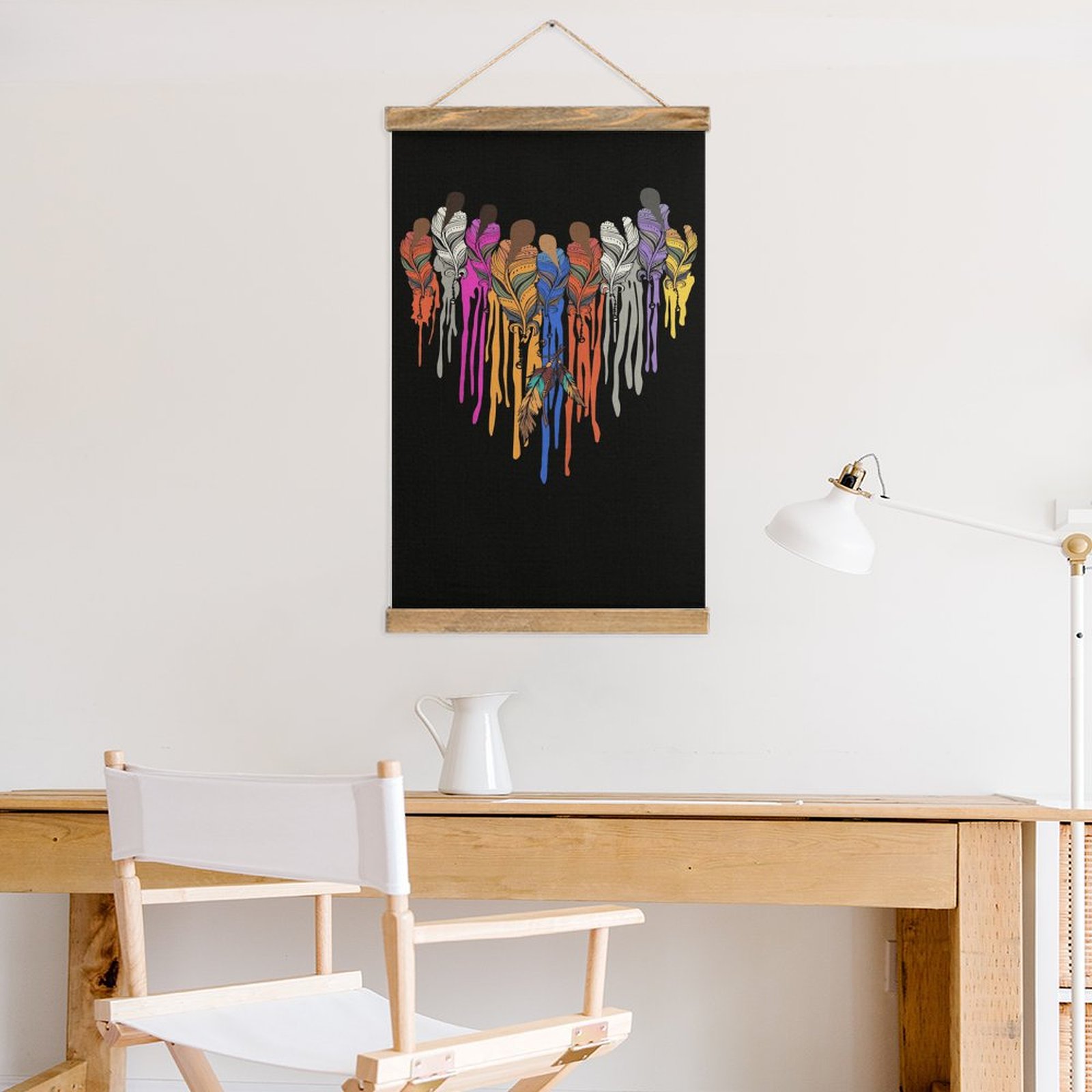Colorful Feather Drip Art Line - đánh giá và giá Art Craft Restaurant