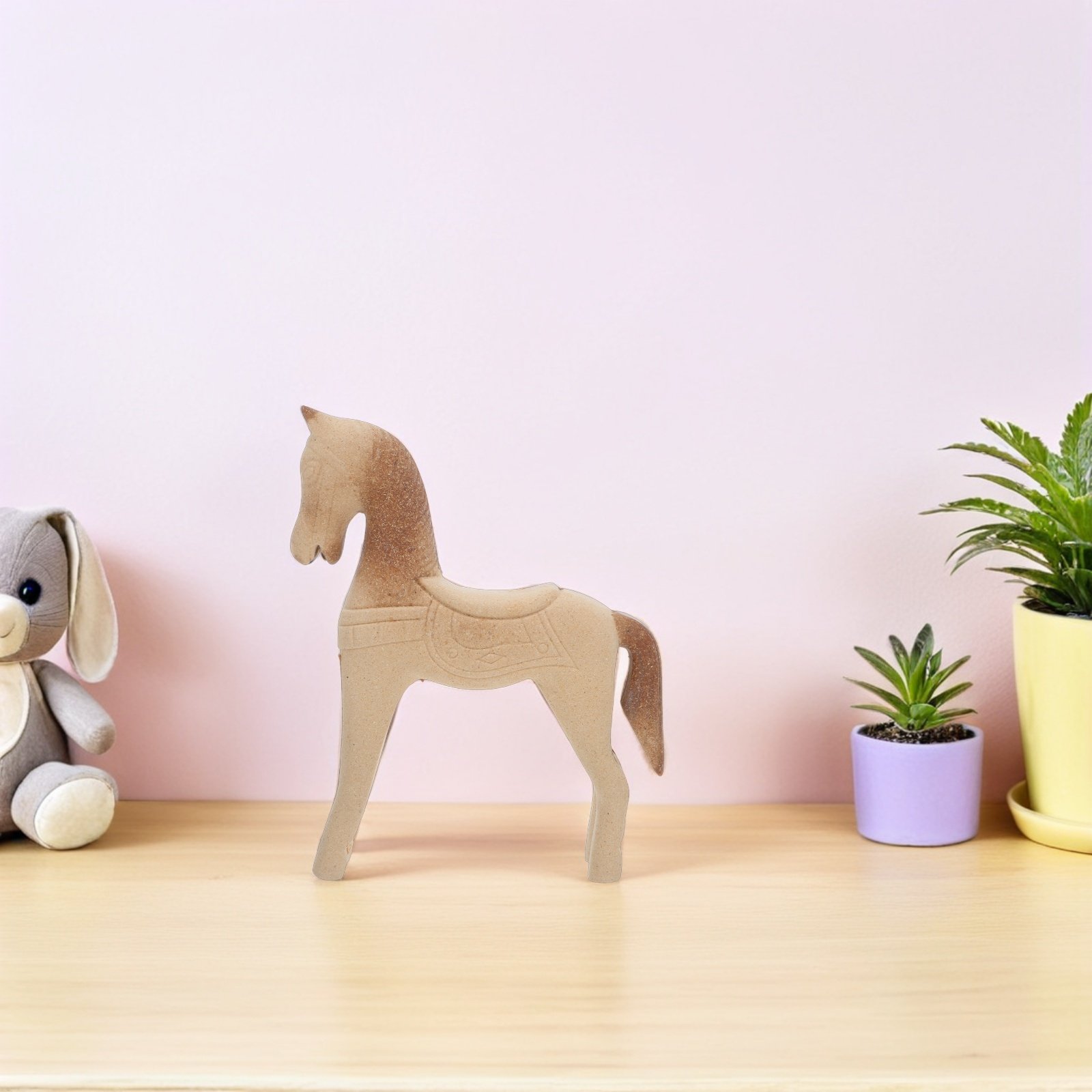 Unfinished Wooden Horse 8.2x6. - đánh giá và giá Art Craft Horse