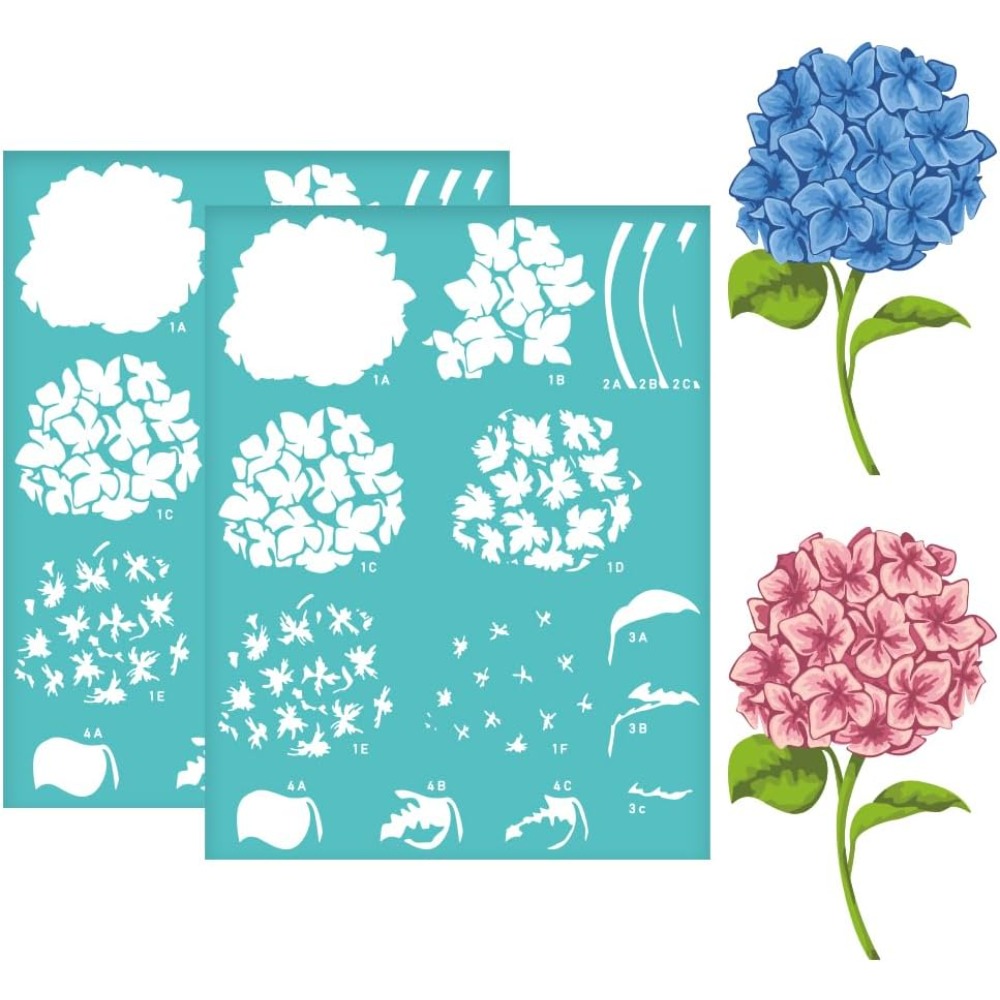 2 Pcs Hydrangea Layering Silks - đánh giá và giá Silk Screen Printing