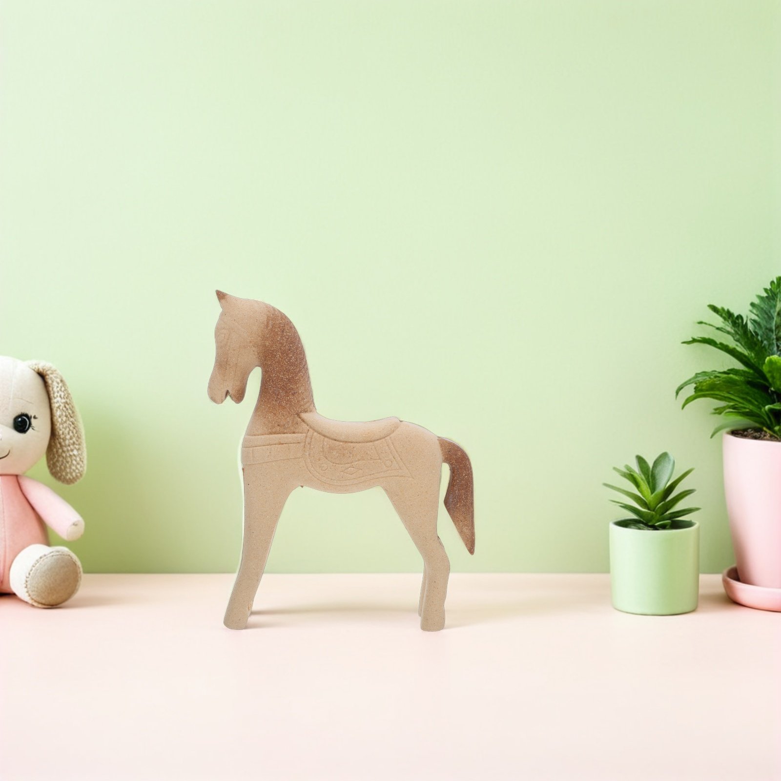 Unfinished Wooden Horse 8.2x6. - đánh giá và giá Art Craft Horse