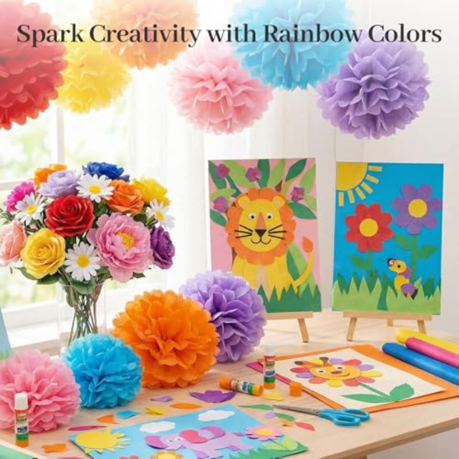 360 Sheets Tissue Paper Bulk,  - đánh giá và giá Art Craft Birthday Party