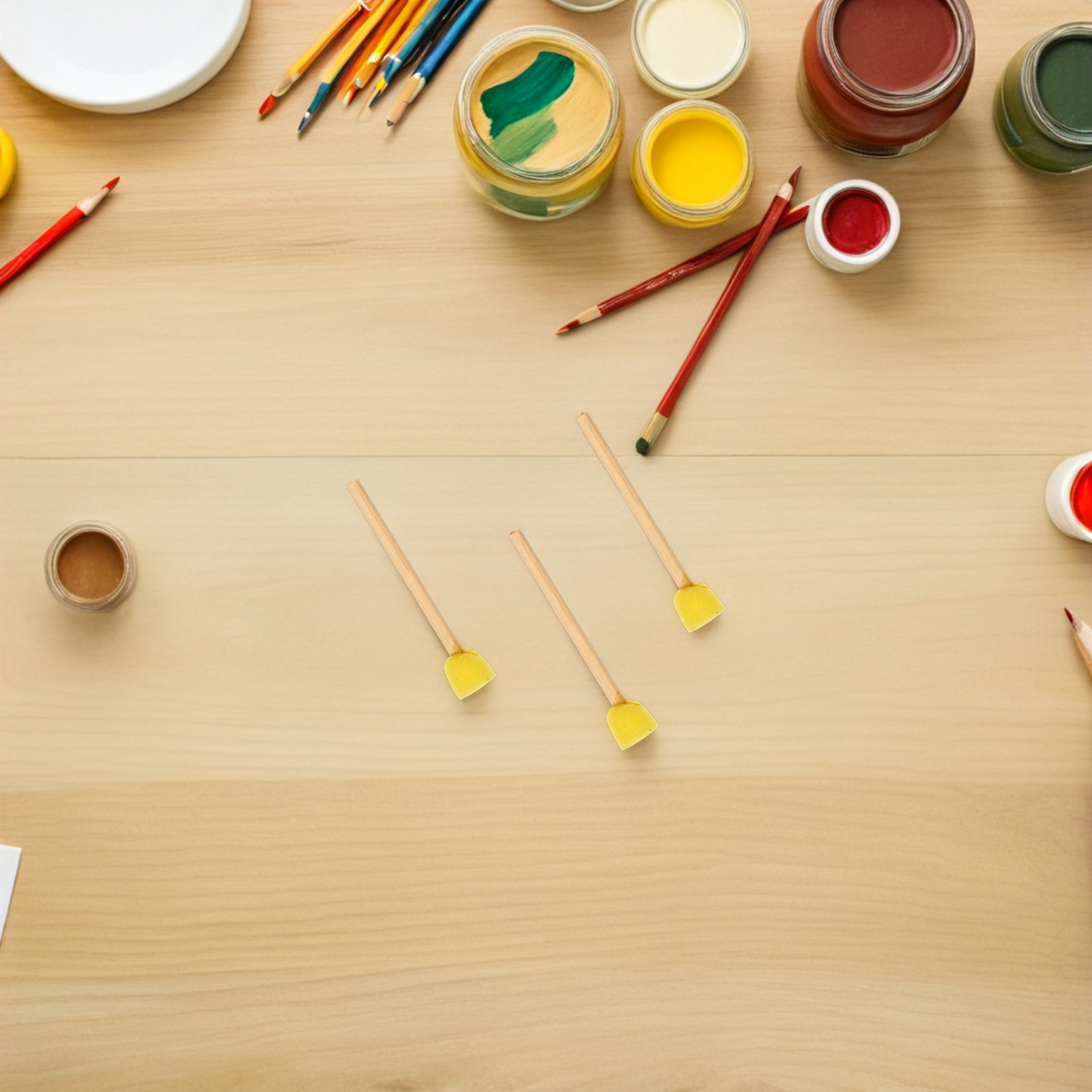 40Pcs Round Sponge Paint Brush - đánh giá và giá Art And Craft With Paint