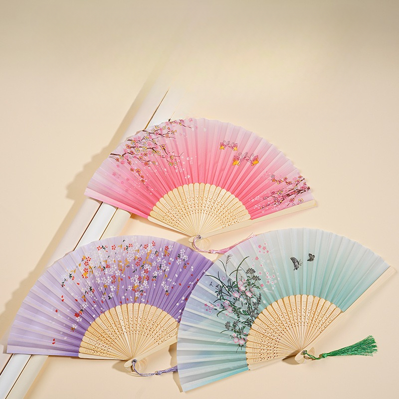 Chinese Silk Folding Fan Vinta - đánh giá và giá Art Craft Video