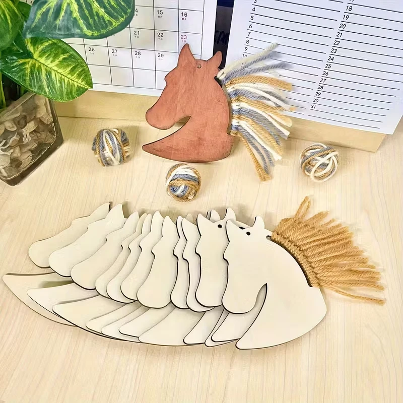 20pcs Wooden Horse Head Decora - đánh giá và giá Art Craft Horse