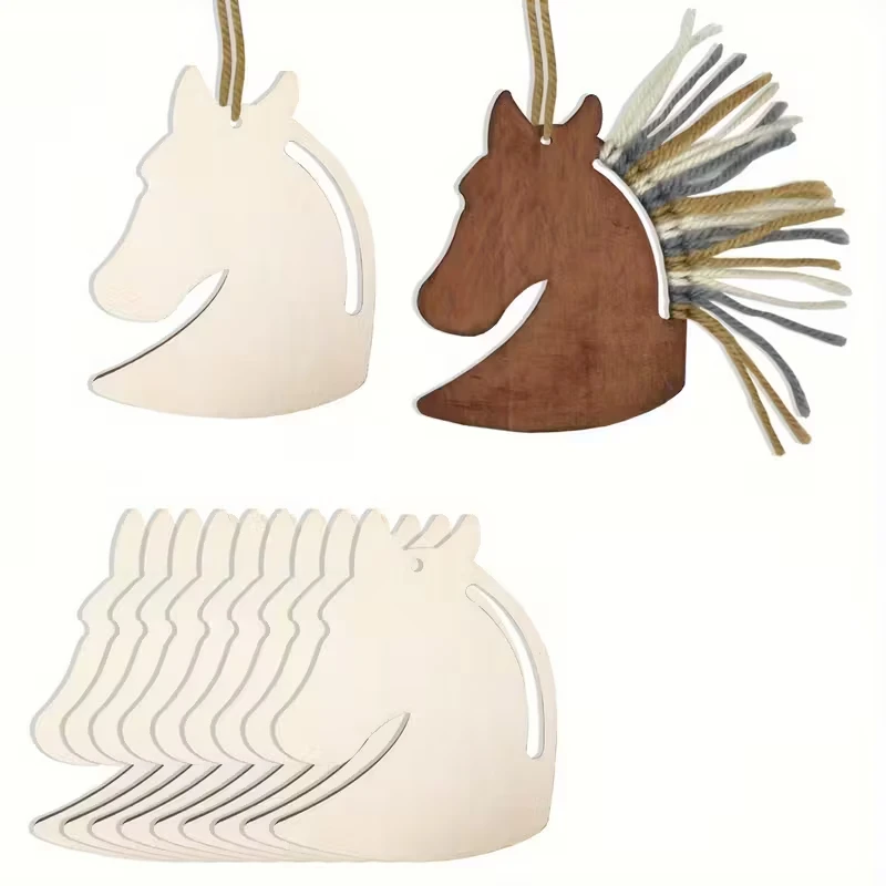 20pcs Wooden Horse Head Decora - đánh giá và giá Art Craft Horse