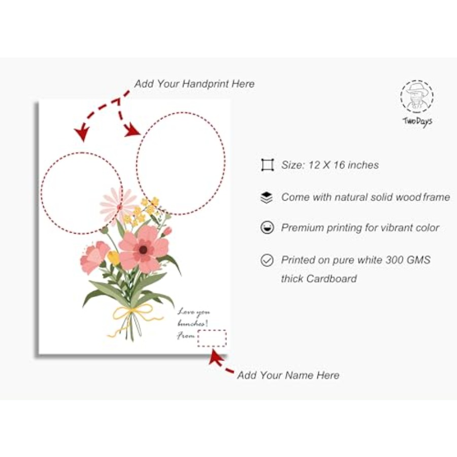 Flower Bouquet Handprint Art C - đánh giá và giá Art Craft & Architecture