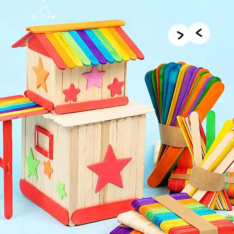 Bulk Colorful Wooden Ice Cream - đánh giá và giá Art Craft Kids