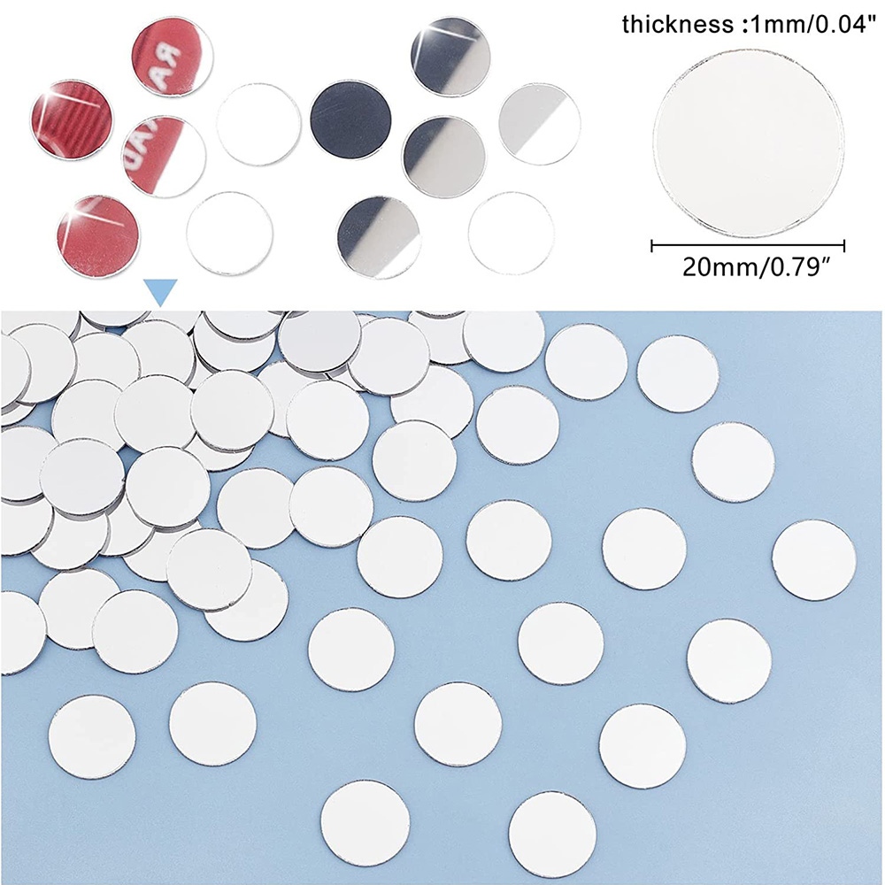 50PCS Round Mini Mosaic Tiles  - đánh giá và giá Art Craft Mirror
