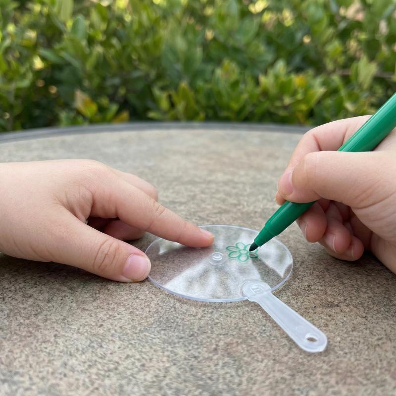 Mini Transparent Blank DIY Fan - đánh giá và giá Art Craft Birthday Party