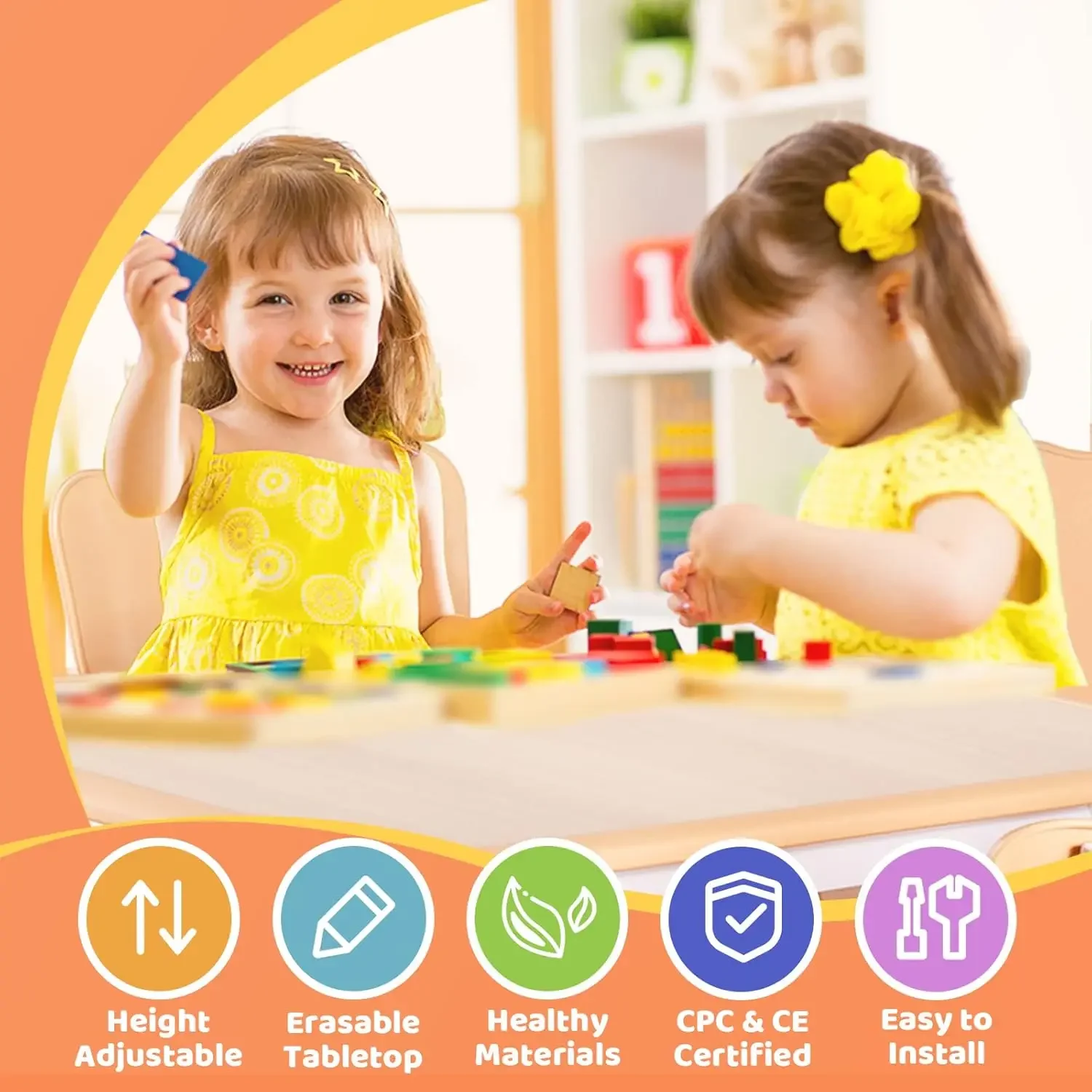 Kids Table And 4 Chairs Set, H - đánh giá và giá Art Craft Toddlers