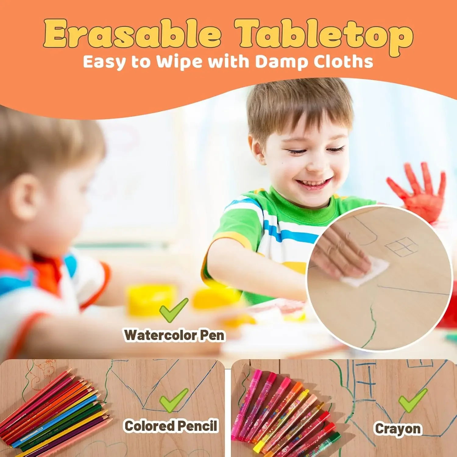 Kids Table And 4 Chairs Set, H - đánh giá và giá Art Craft Toddlers