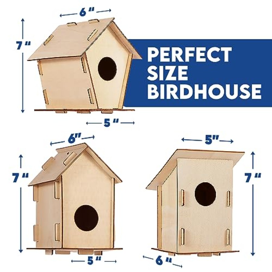 Kit - Unfinished Wood Bird Hou - đánh giá và giá Art Craft & Architecture