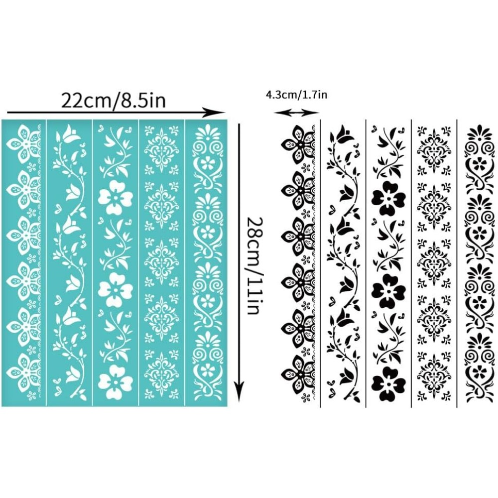 2 Pcs Flower Borders Silkscree - đánh giá và giá Silk Screen Printing