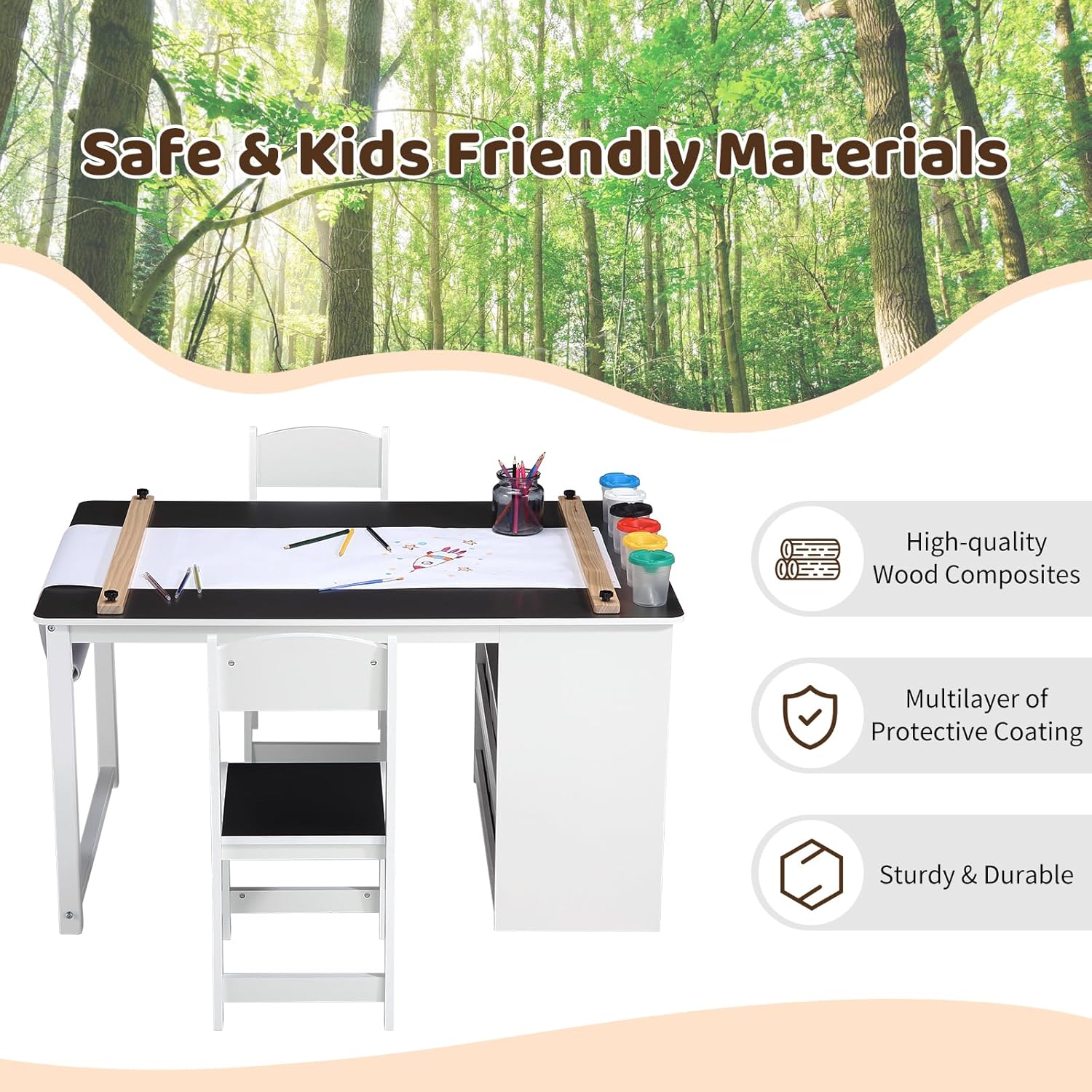 4 In 1 Kids Art Table and Chai - đánh giá và giá Art Craft Toddlers