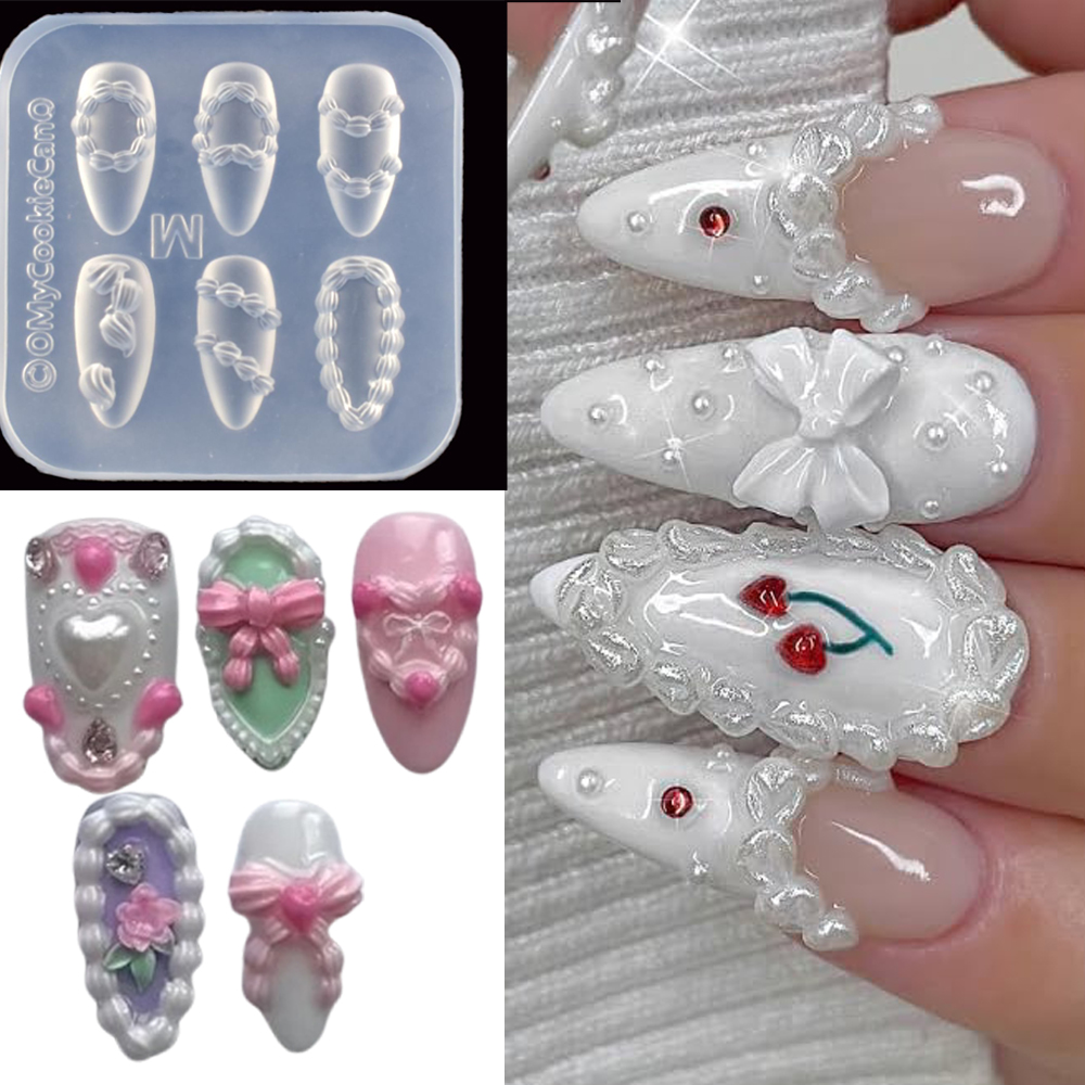 1pc 3D French Cream Nail Art S - đánh giá và giá Art Craft Template
