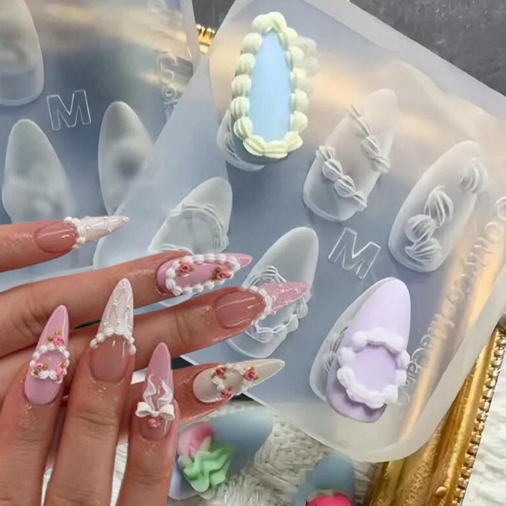 1pc 3D French Cream Nail Art S - đánh giá và giá Art Craft Template