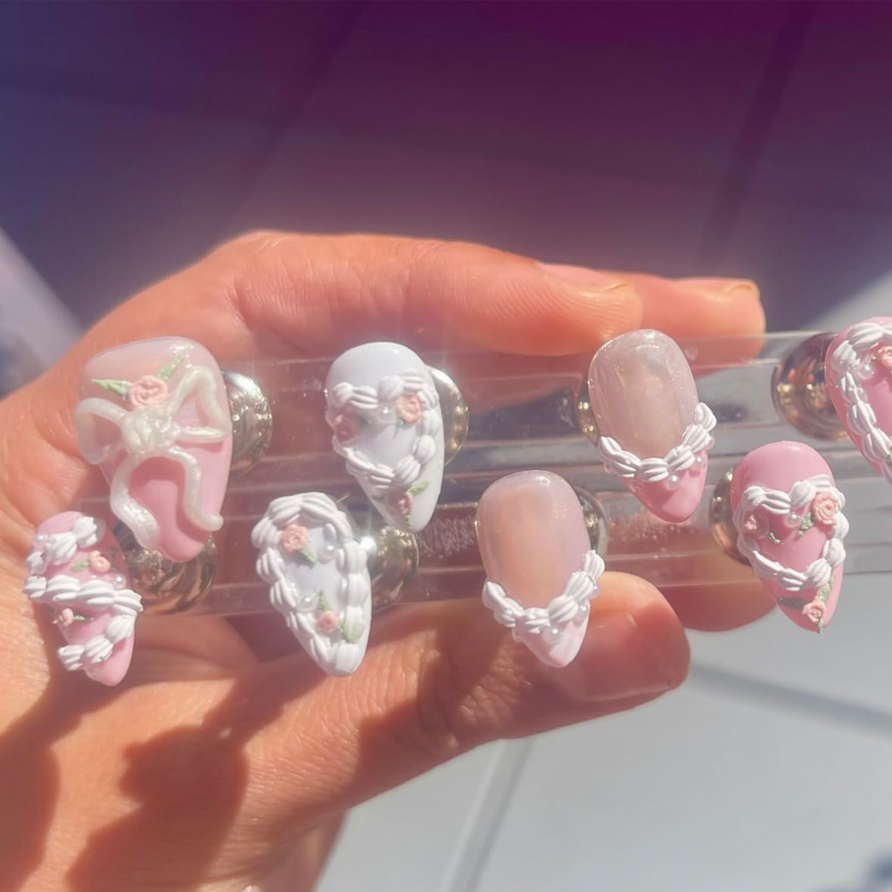 1pc 3D French Cream Nail Art S - đánh giá và giá Art Craft Template