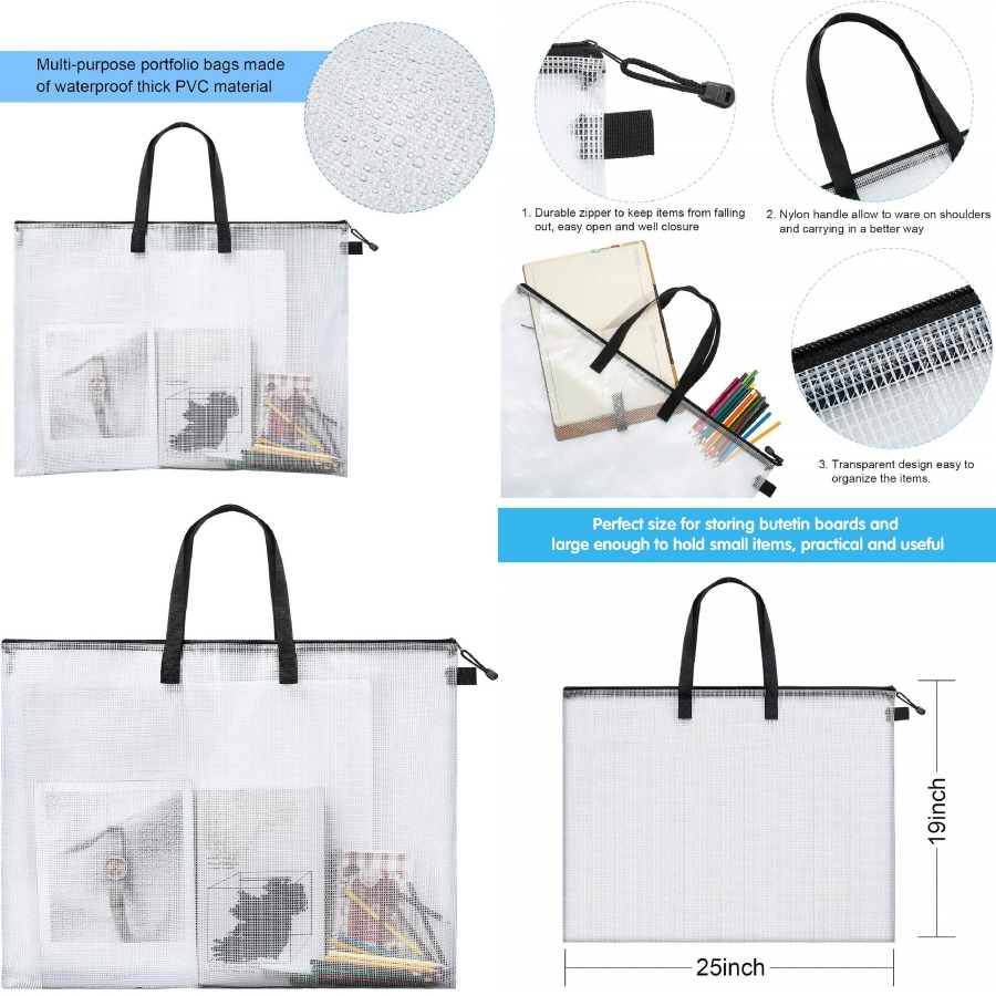 19 x 25 Inch Transparent Poste - đánh giá và giá Art Portfolio Bag