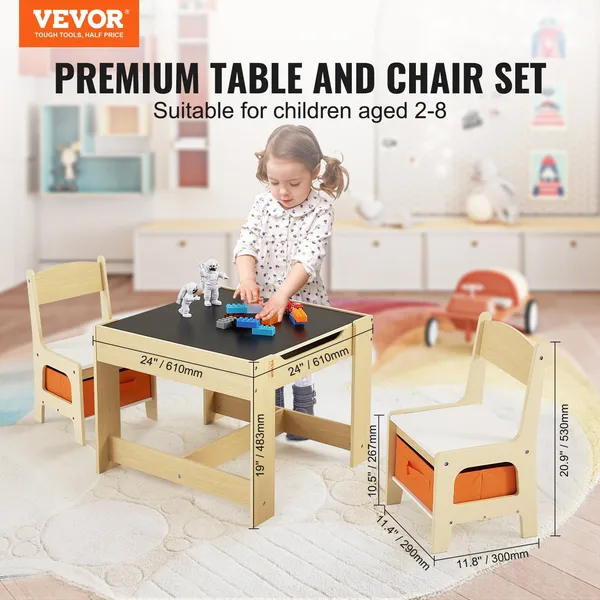 Wooden Kids Table & Chair Set  - đánh giá và giá Art Craft Toddlers