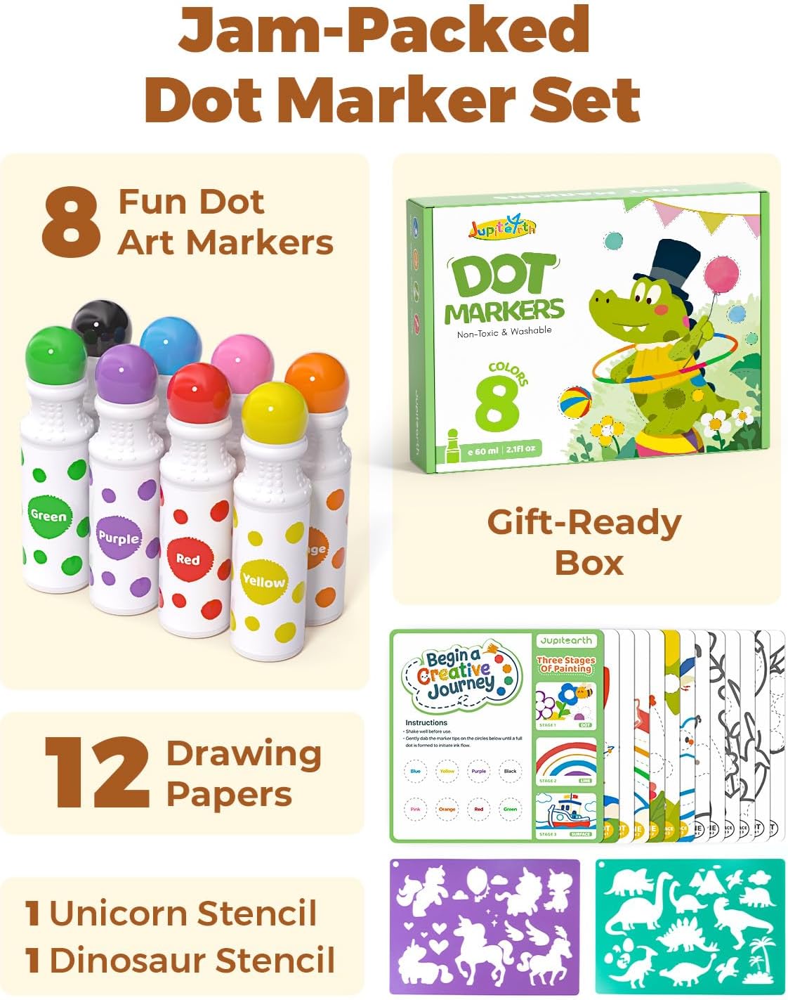 22 PCS Washable Dot Markers fo - đánh giá và giá Art Craft Toddlers