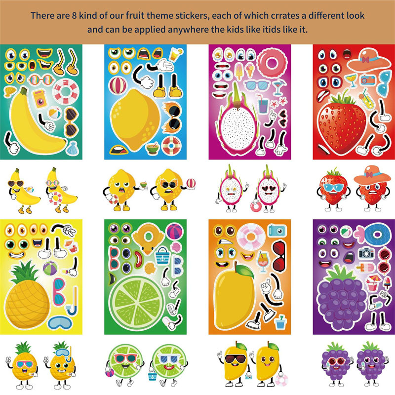 6-24sheet Make Your Own Fruit  - đánh giá và giá Art Craft 6 Year Old