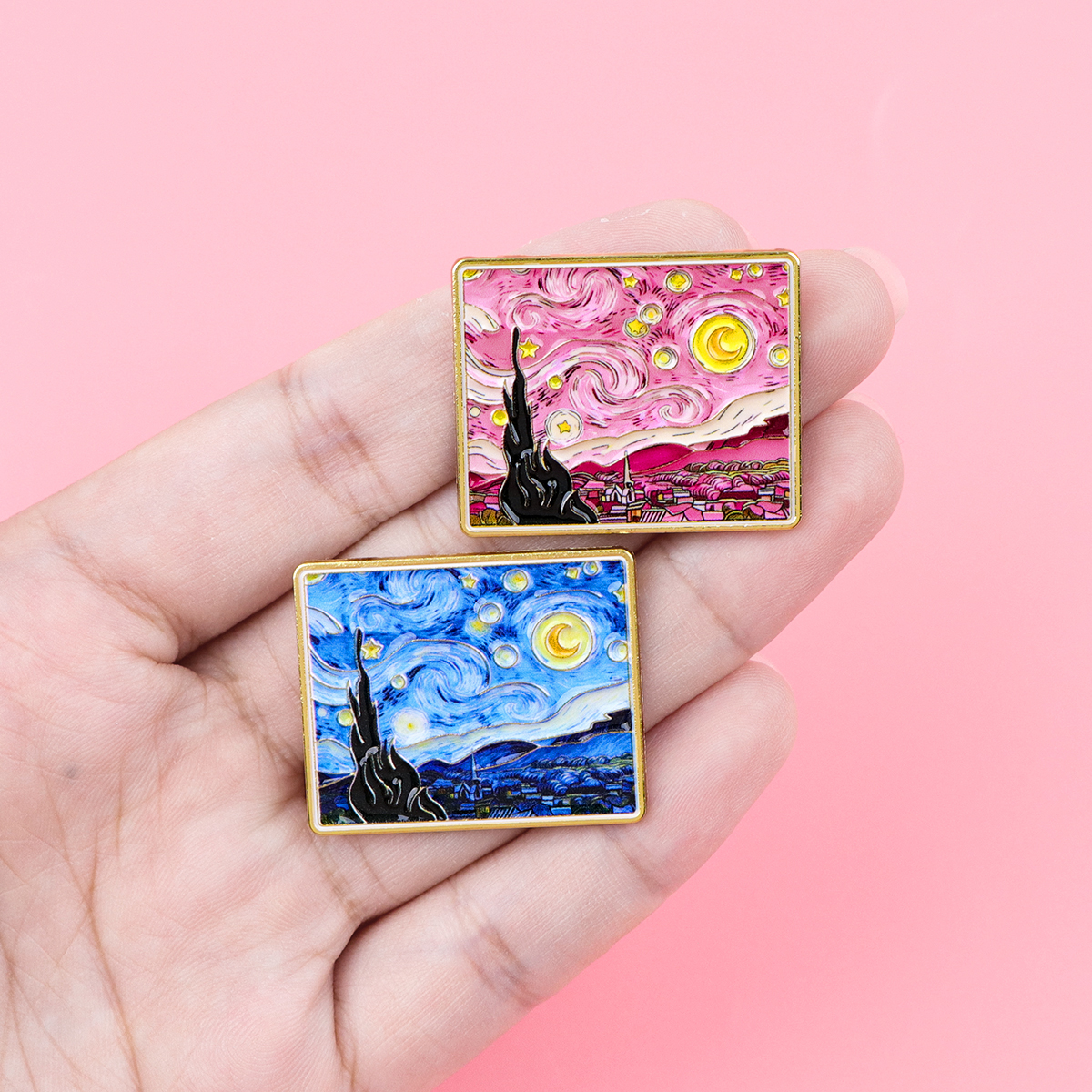 Van Gogh Art Enamel Pin Oil Pa - đánh giá và giá Art Portfolio Bag