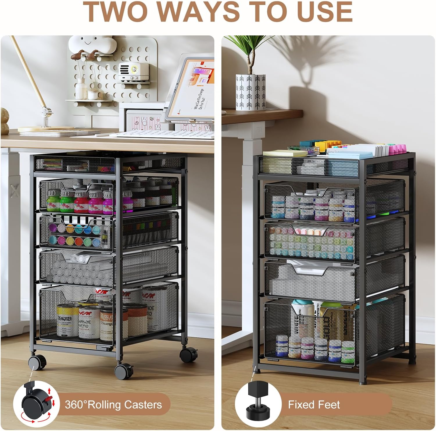 Rolling Utility Cart with 4 Dr - đánh giá và giá Art Craft Diy