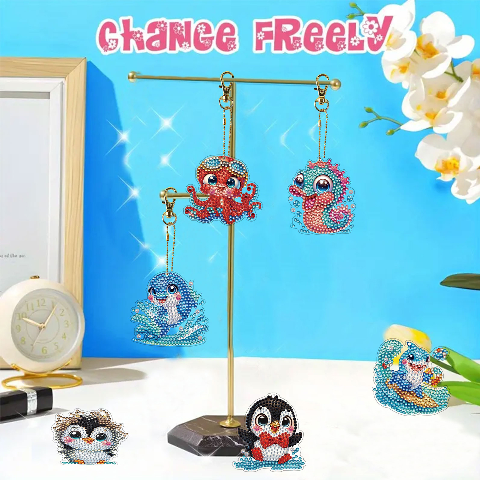 15Pcs DiY Diamond Art Keychain - đánh giá và giá Art Craft Birthday Party