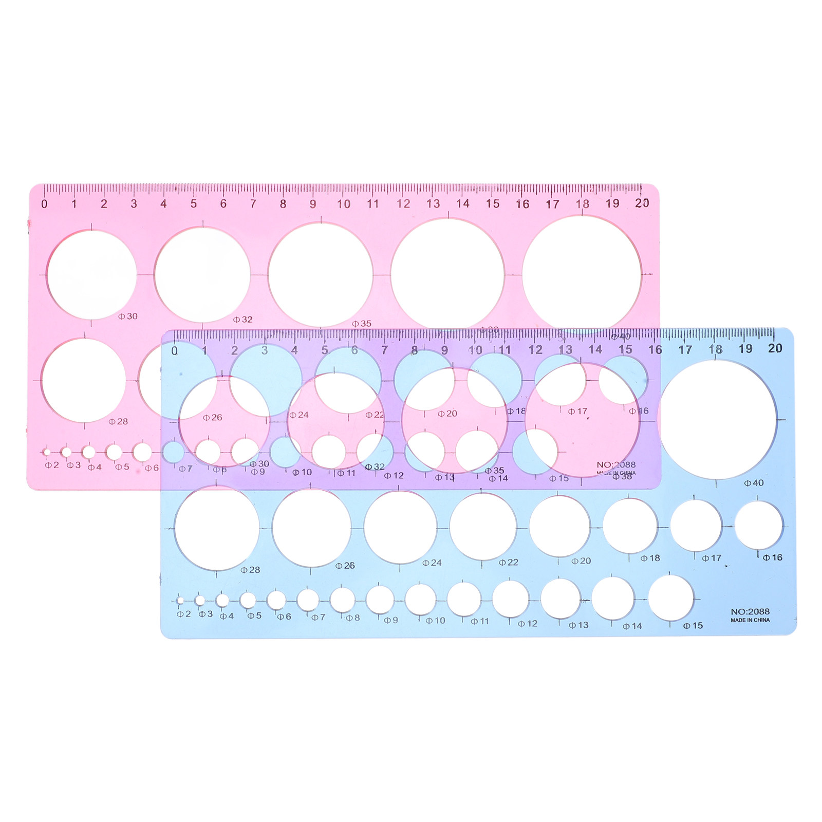 2Pcs Circle Template Ruler Geo - đánh giá và giá Art Craft Template