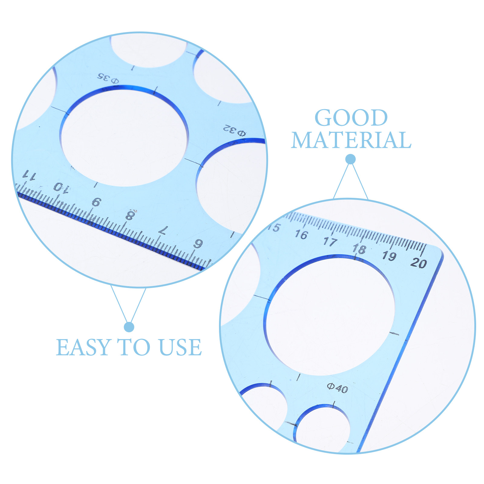 2Pcs Circle Template Ruler Geo - đánh giá và giá Art Craft Template