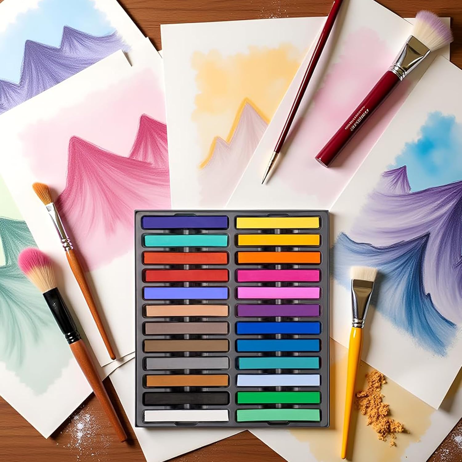 24 Vibrant Soft Pastel Chalk S - đánh giá và giá Chalk Pastel Set